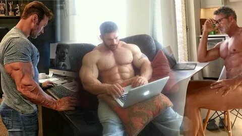 Buff Guys Typing on Laptops / Why Yes, How Could You Tell? K