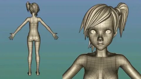 Girl 3d model, blender 3d, WIP / 3d модель девушки. - YouTub