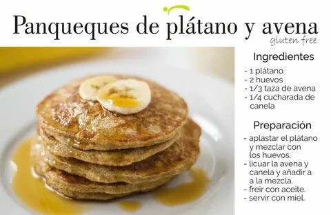 Panqueques de platano y avena Gluten free protein pancakes, 