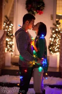"Tangled in Love" Cute Couple Christmas Lights Pictures - Mo