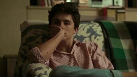 Red Striped shirt worn by Elio Perlman (Timothée Chalamet) a