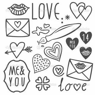 Easy Valentines Day Drawings Love doodles, Doodling drawings