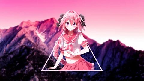 Astolfo With Mountain And Pink Sky Background 4K HD Astolfo 