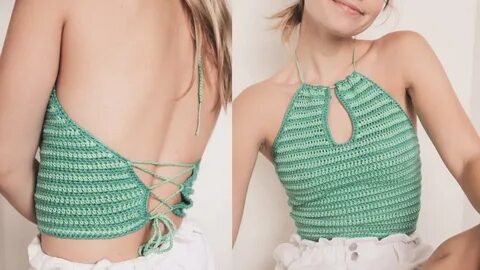 ♡ how to: 90s aesthetic crochet striped halter top ♡ - YouTu