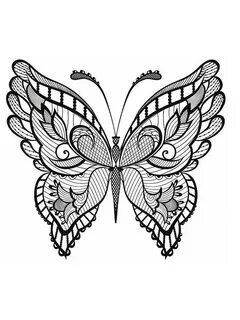 Раскраски Бабочка Антистресс - распечатать в формате А4