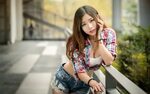 Download wallpaper look, girl, Asian, section girls in resol
