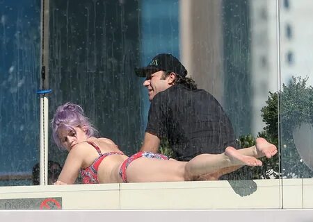 Kelly Osbourne - Red Floral Bikini Candids -15 GotCeleb