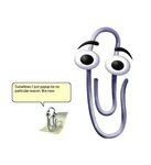 Clippy- This energetic virtual paper clip came preinstalled 