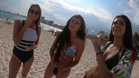 Approaching 3 Hot Mexican Girls On The Beach - YouTube