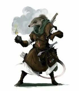 Ratling Male Alchemist - Pathfinder PFRPG DND D&D d20 fantas