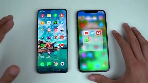 Oppo Reno 10X Zoom vs iPhone XS MAX Speed Test - YouTube