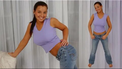 Christina Model - Purple Top & Blue Jeans - YouTube