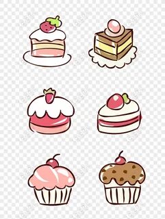 Элементы питания рисованной милый мультфильм десерт торт. категории. 