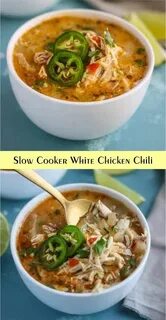 Slow Cooker White Chicken Chili Extra Ordinary Food in 2019 