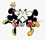 Kiss Clipart Mickey Mouse - Minnie Mouse Y Mickey Mouse Gif 