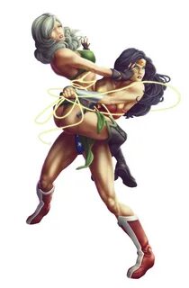 Commish - Bearhug Wonder Woman Vs She Hulk - (800x1179) Png 