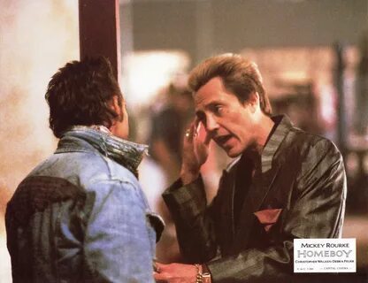 "Homeboy" lobby card, 1988. L to R: Mickey Rourke, Christoph