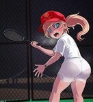 Anime Girl Version by Shadman Donald Trump's Tennis Photo Kn
