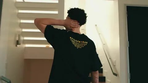 Black t-shirt worn by Lil Mosey in his Noticed music video S