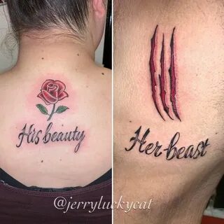 His Beauty * Her Beast * Beauty and the Beast * Couple Tatto