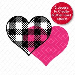 Buffalo Plaid Hearts Free SVG File & Clipart for Cricut