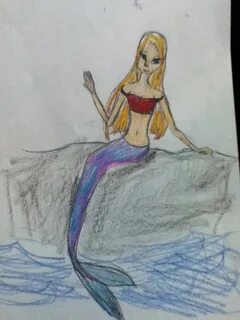 Mermaid On A Rock Drawing at GetDrawings Free download