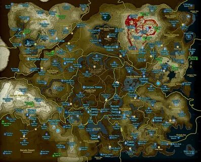 Zelda: Breath of the Wild shrine maps and locations in 2020 