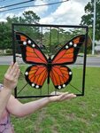 Best 12 2017-Stained Glass Monarch Butterfly Made By K. Cann
