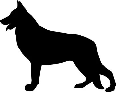 Silhouette German Shepherd Clipart - Png Download - Full Siz