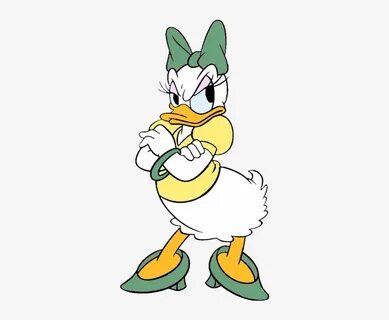 Angry Duck Png - Daisy Duck Angry Png Transparent PNG - 350x