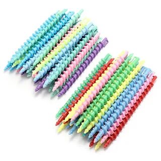 25Pcs Styling Plastic Hairdressing Spiral Hair Perm Rod Alex