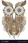 Dreamcatcher owl Royalty Free Vector Image - VectorStock