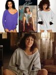 Flashdance (1983) Jennifer Beals' oversized sweatshirts beco