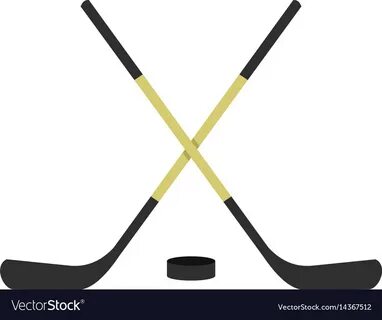 Crossed hockey sticks icon isolated Royalty Free Vector
