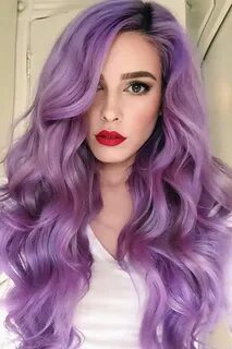 Hair Color 2017/ 2018 Violet Lavender Ombre Hair Color #purp
