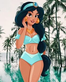 Disney Princess in swimsuits with real backgrounds - YouLove