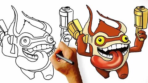 How to Draw Trigger Happy from Skylanders - YouTube