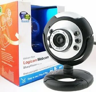 Logicam Webcam - Webcam with built-in MIC - LED lights, Plug
