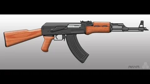 How to draw an AK 47 - YouTube