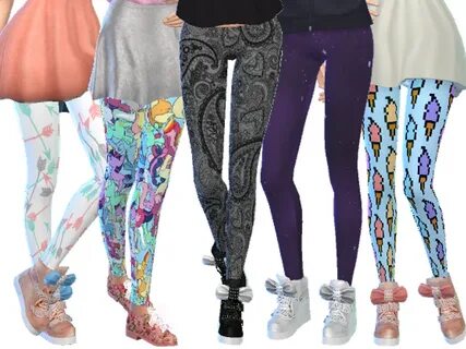 The Sims Resource - Tumblr Themed Leggings Pack Six