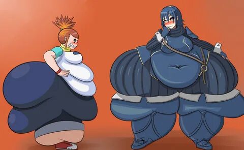 Super Sized Rika And Lucina by Metalforever Body Inflation K