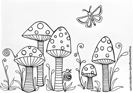 Mushroom colouring pages - iconcreator.info