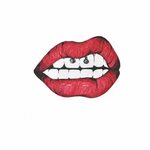 Lips 02. Art Print by Mariam Tronchoni Society6 ($14) ❤ like