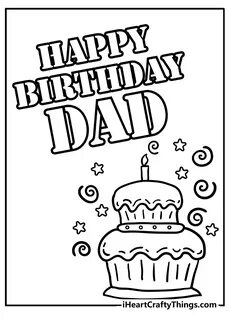 Printable Happy Birthday Dad Coloring Pages (Updated 2022)