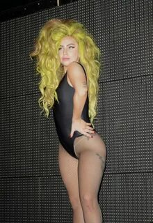LADY GAGA in Fishnets at Her Party in New York - HawtCelebs