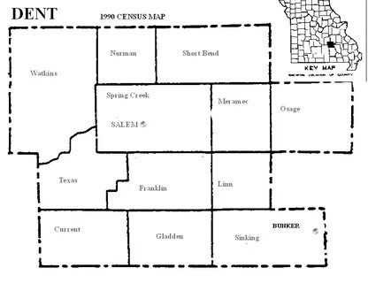 Township Map - Dent Co. Missouri