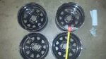 17x9 5 lug set of 4 steel wheels Pirate 4x4