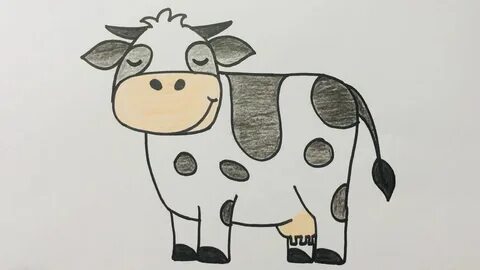 Cow Drawing Easy - SkillOfKing.Com