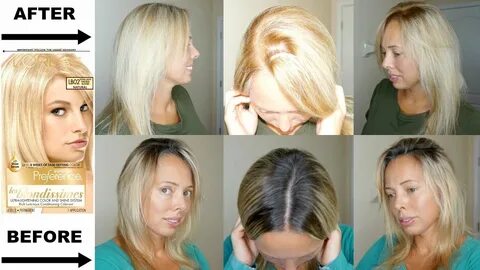 L 'Oreal Extra Light Natural Blonde LB02 Before & After - Yo
