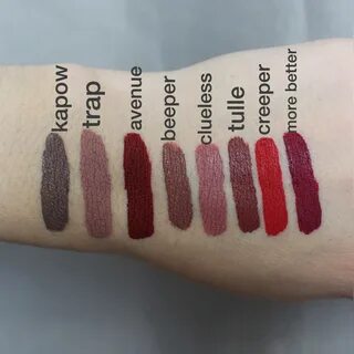 Colourpop Ultra Matte Liquid Lipstick Swatches - Kapow, Trap